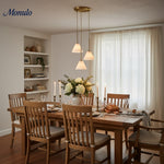 Load image into Gallery viewer, Conica Adjustable Cone Glass Chandelier – Modern Pendant Lighting for Dining Table
