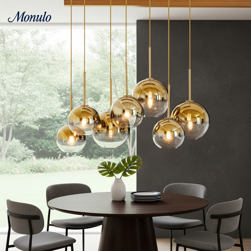 Selvion Contemporary Style Sculptural 7-Light chandelier – Perfect for Entryway or Office