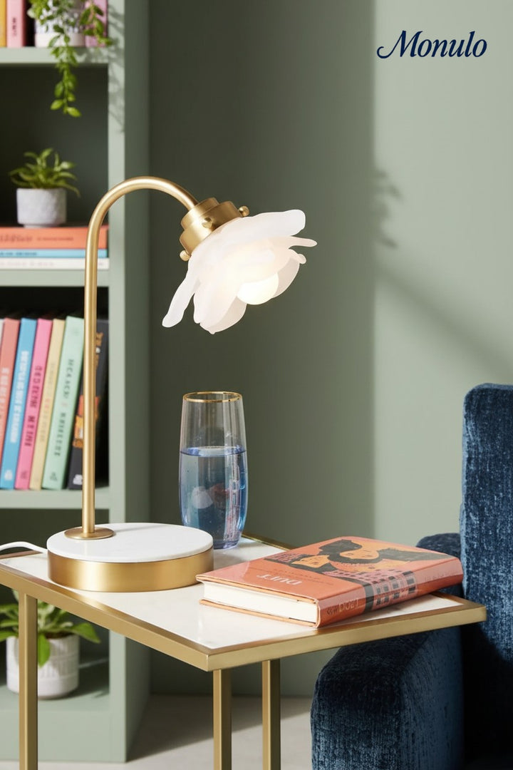 Revalis Contemporary Sculptural Petal Table Lamp – Reading Nook & Nightstand