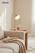 Load image into Gallery viewer, Revalis Contemporary Sculptural Petal Table Lamp – Reading Nook &amp; Nightstand
