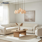 Load image into Gallery viewer, Rivrona Metal &amp; Glass 7-Light Ceiling Chandelier – Contemporary Style for Living &amp; Dining
