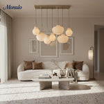 Load image into Gallery viewer, Rivrona Metal &amp; Glass 7-Light Ceiling Chandelier – Contemporary Style for Living &amp; Dining