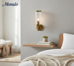 Bild in Gallery-Viewer laden, Driscoll Minimalist Zylinder Wandleuchte – Moderner klarer Glasschirm für Schlafzimmer oder Wohnzimmer