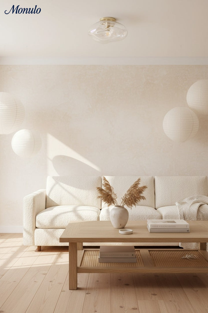 Lightail irisierendes Glas Deckenleuchte Aufputz – modernes elegantes Deckenleuchten-Design für Wohnzimmer／Esszimmer