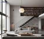 Load image into Gallery viewer, Sevra Cascading Glass Disc Pendant – Modern Vintage Hanging Light for Dining &amp; Entry