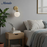 Charger l'image dans la visionneuse de galerie, Applique murale moderne Glorica en verre avec globe – Applique élégante avec globe en verre pour chambre ou couloir