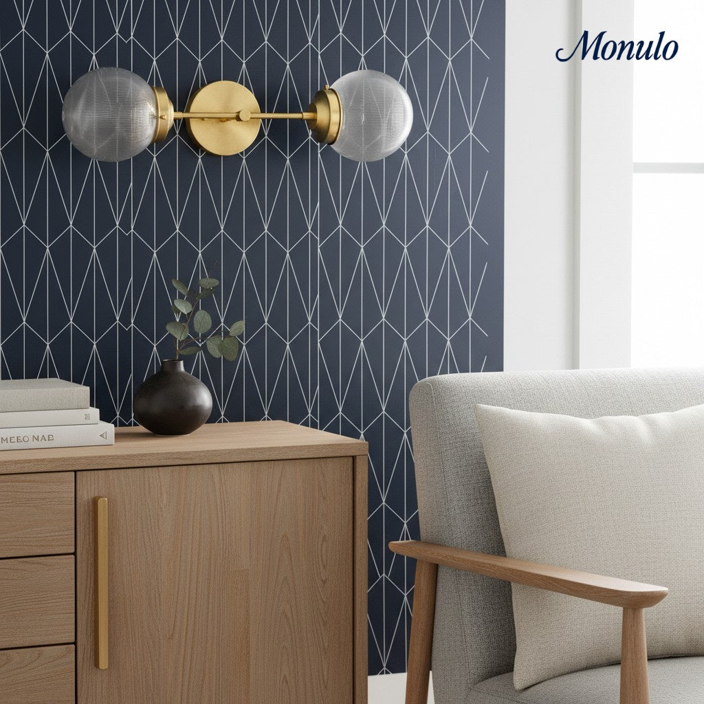 Aplique de pared doble moderno Lumio Globe – Iluminación de transición para baños y pasillos