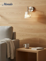 Bild in Gallery-Viewer laden, Bravira Modern Glass Wall Lamp – Minimalistische Wandleuchte für Schlafzimmer, Flur &amp; Schminktisch
