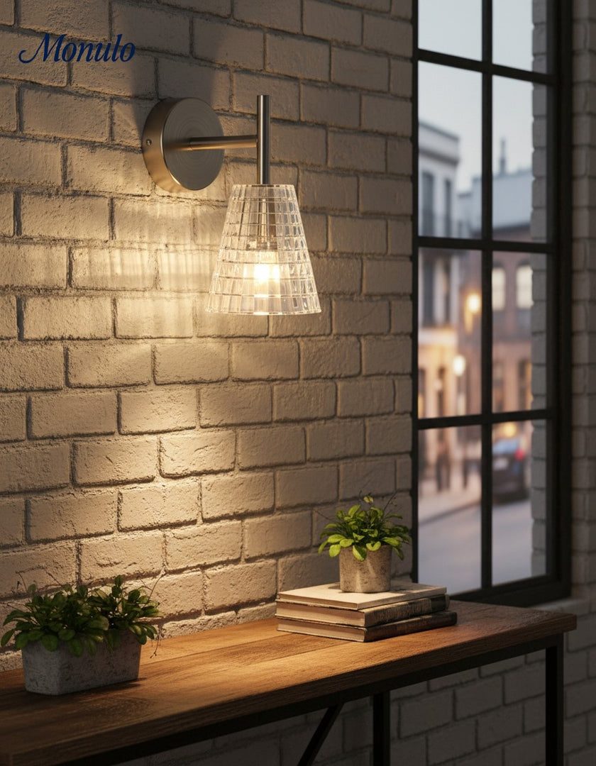 Bravira Modern Glass Wall Lamp – Minimalistische Wandleuchte für Schlafzimmer, Flur & Schminktisch