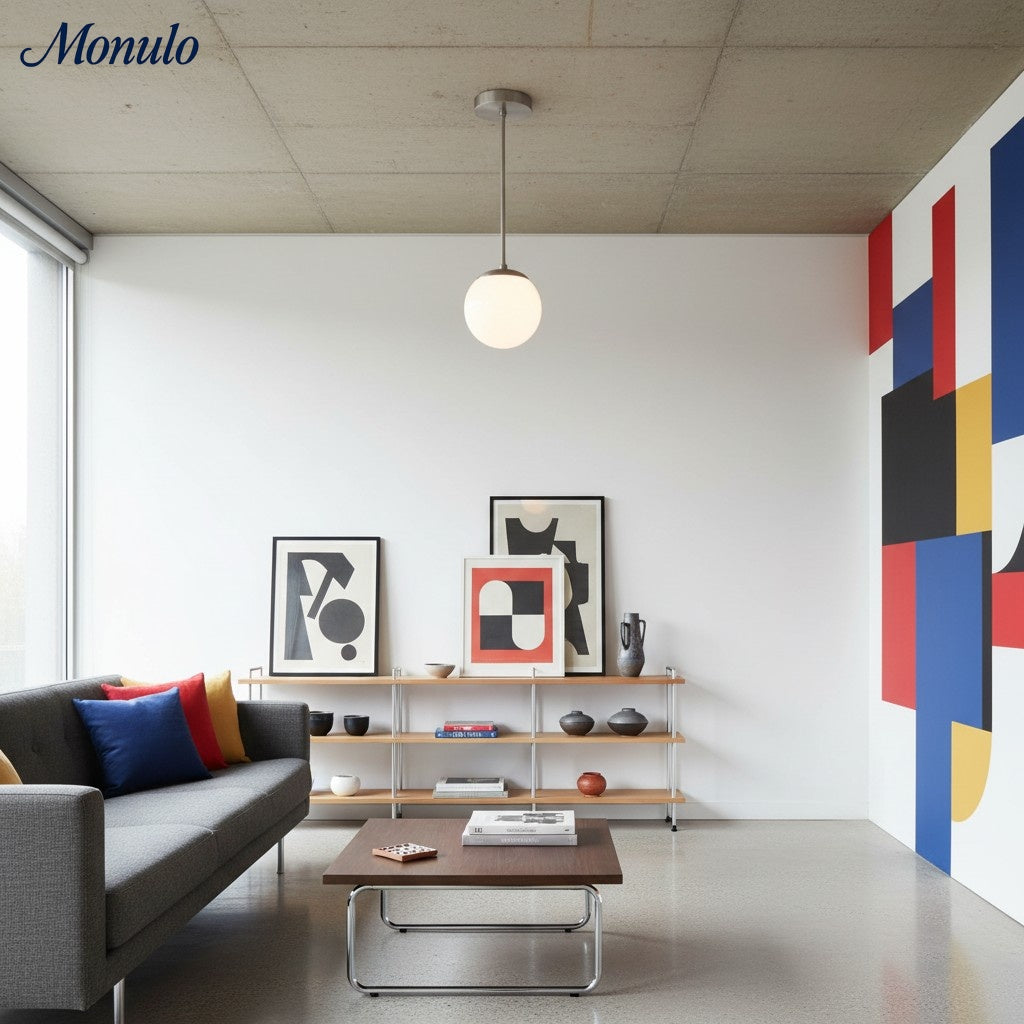 Glorica Glas Runde Kugel Pendelleuchte – Minimalistische Moderne Beleuchtung für Gewerbliche Lounge oder Heimküche