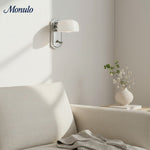 Cargar imagen en el visor de la Galería, Aplique de pared Crelina moderno de cristal lechoso para dormitorio o sala de estar
