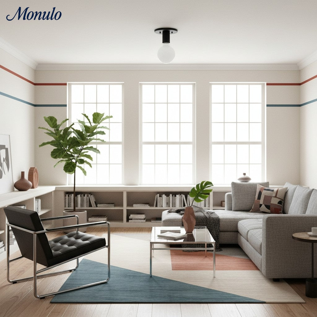 Glorica Glas Industrieller Metallrahmen Wandlampe – Minimalistische große Glühbirnen-Wandlampe für Wohnzimmer