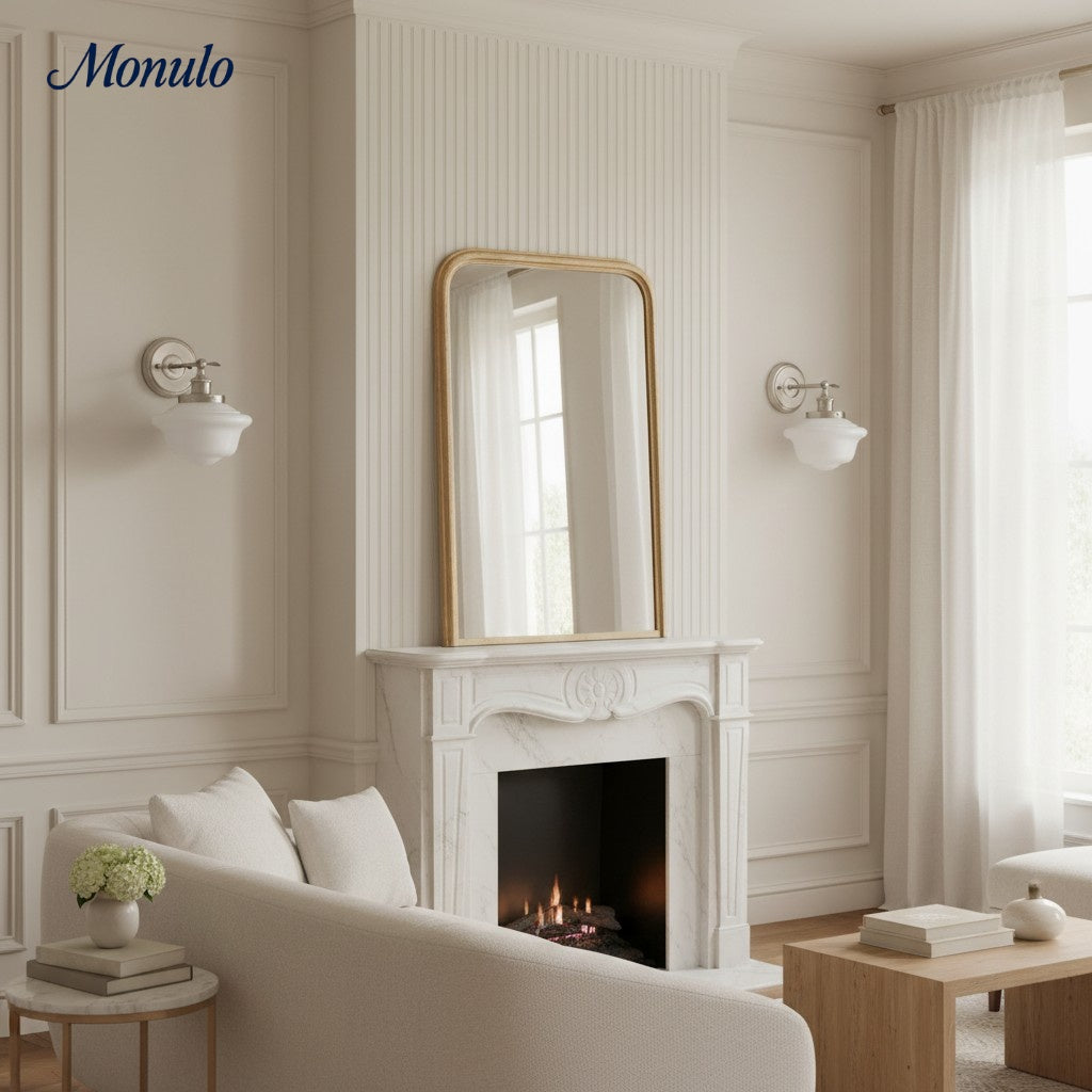 Crelina Clear oder Milchglas Industrielle Wandleuchte – Moderne Badezimmer-Waschtischbeleuchtung