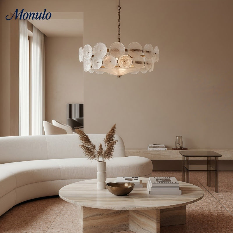 Lustre Verdura d'inspiration vintage en verre pour intérieurs luxueux