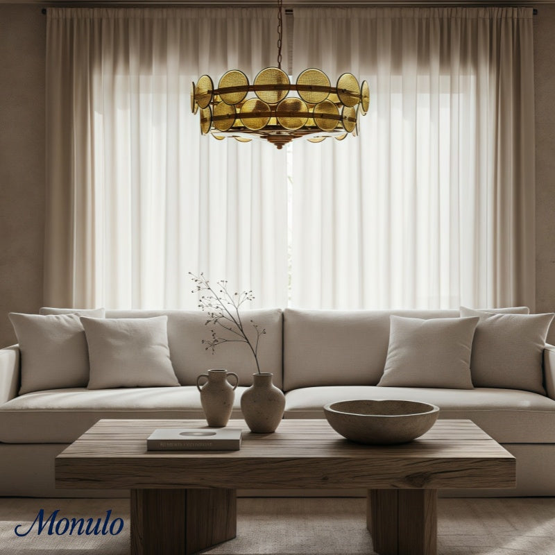 Lustre Verdura d'inspiration vintage en verre pour intérieurs luxueux