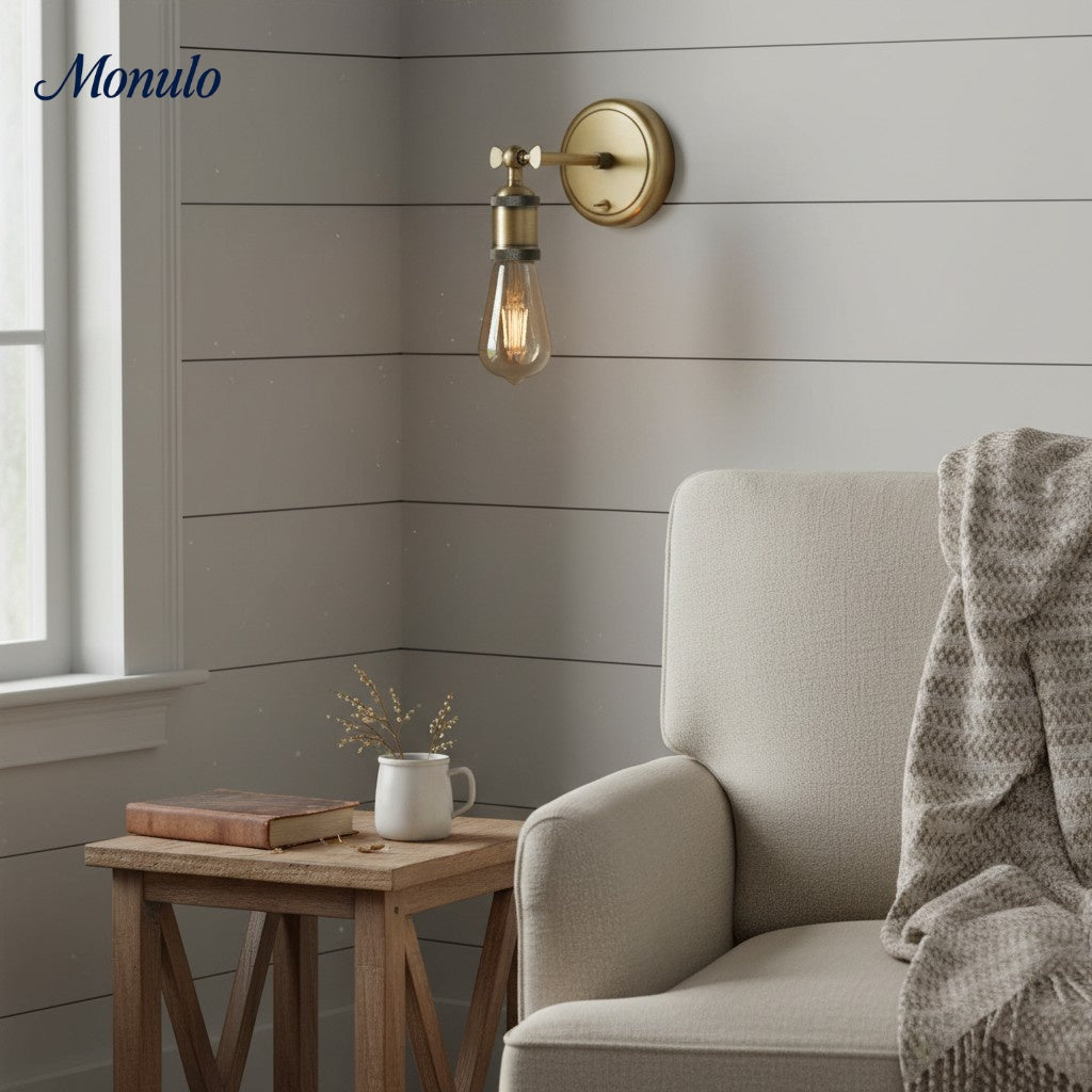 Driscoll Sleek Metal Arm Wall Light – Modern Industrial Wall Sconce for Living Room