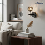 Load image into Gallery viewer, Lustrielle Clear Glass Cylindrical Wall Sconce – Modern Luxury Wall Light for Hallway