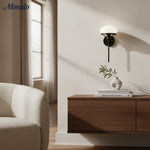 Load image into Gallery viewer, Ornato Luxe Minimalist Black Matte Wall Lamp - Contemporary Wall Mounted Fixture for Bedroom
