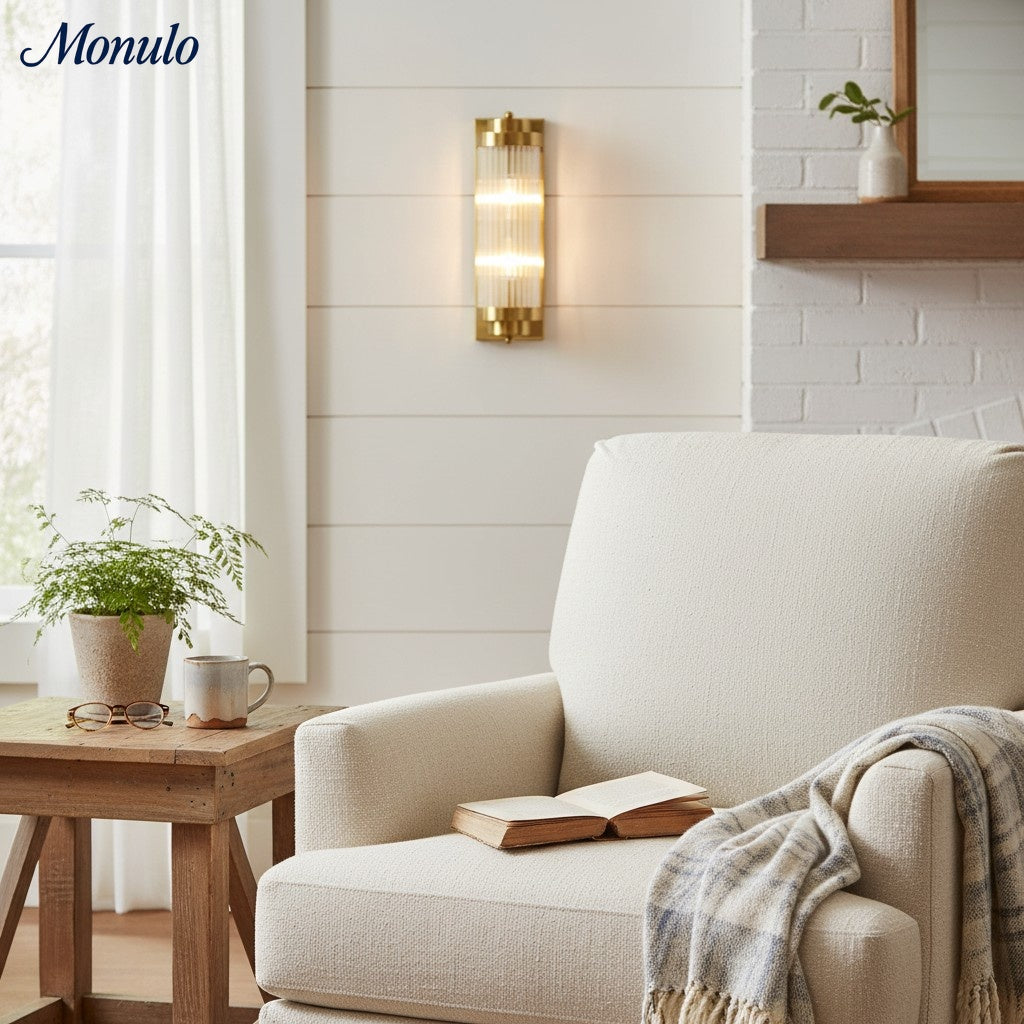 Bravira Pfeiler Versetzte Wandleuchte – Minimalistische Moderne Wandleuchte für Wohnzimmer