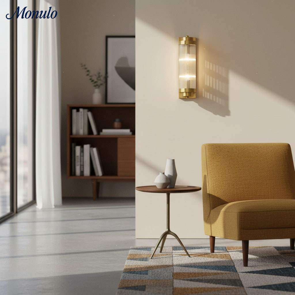 Bravira Pfeiler Versetzte Wandleuchte – Minimalistische Moderne Wandleuchte für Wohnzimmer