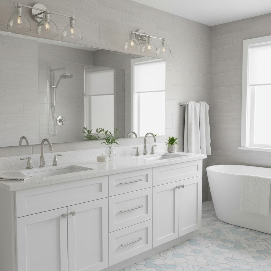 Glavira Recycled Glass Wall Sconce - Modern Bathroom Vanity Light