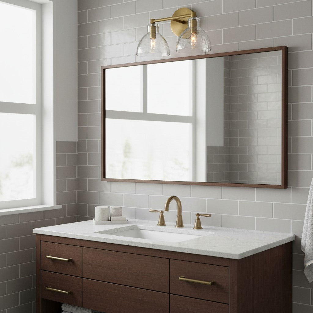 Glavira Recycled Glass Wall Sconce - Modern Bathroom Vanity Light