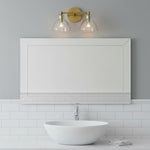 Load image into Gallery viewer, Glavira Recycled Glass Wall Sconce - Modern Bathroom Vanity Light
