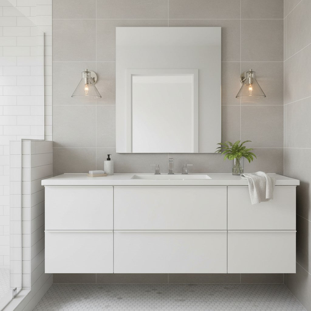 Glavira Recycled Glass Wall Sconce - Modern Bathroom Vanity Light