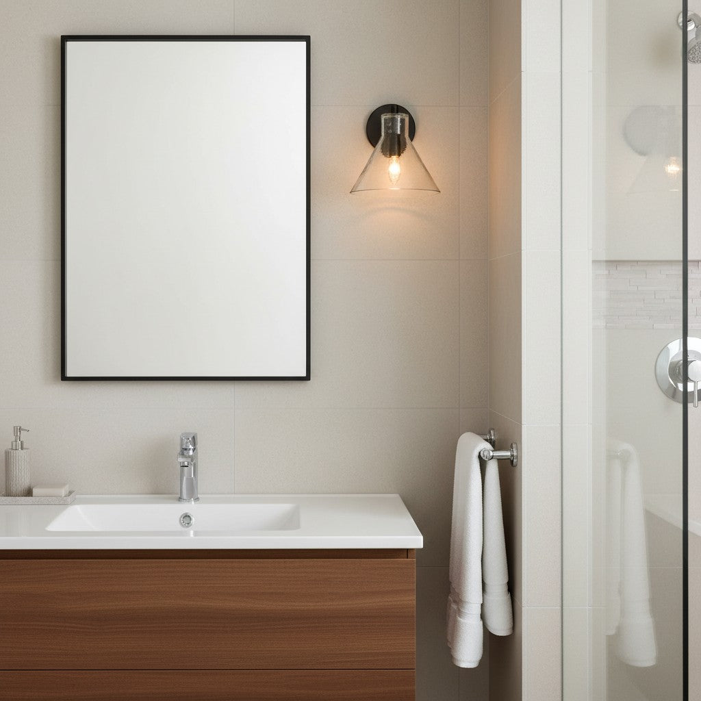 Glavira Recycled Glass Wall Sconce - Modern Bathroom Vanity Light