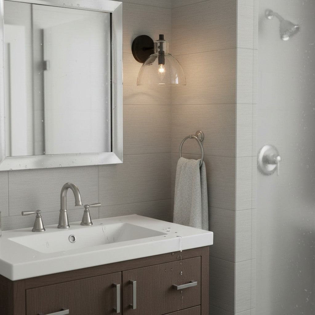 Glavira Recycled Glass Wall Sconce - Modern Bathroom Vanity Light