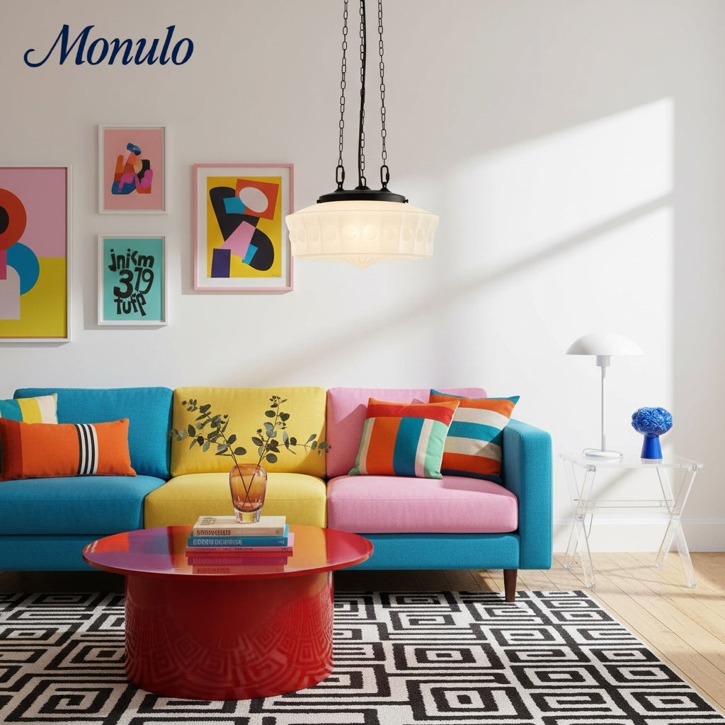 Dretta Tiered Drum Shade Pendant – Versatile Ceiling Light for Residential and Commercial Interiors