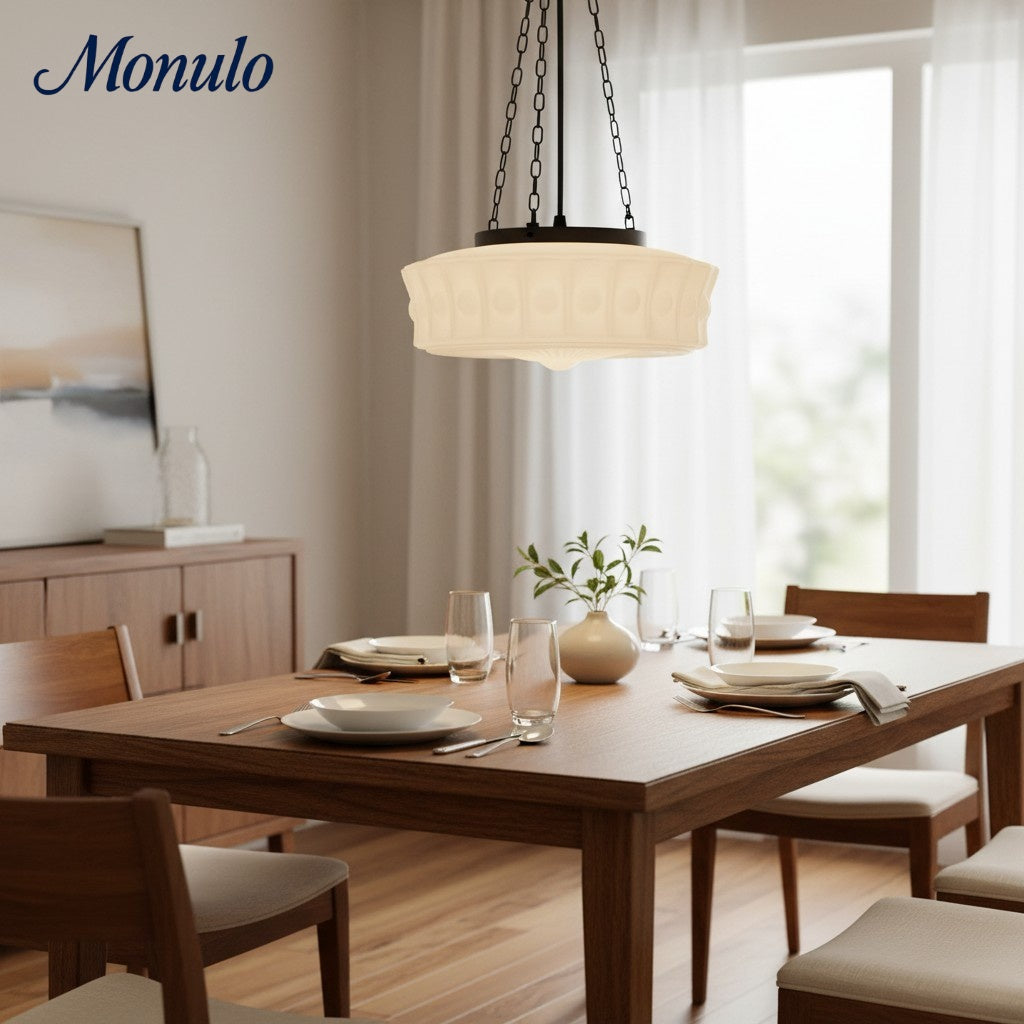 Dretta Tiered Drum Shade Pendant – Versatile Ceiling Light for Residential and Commercial Interiors