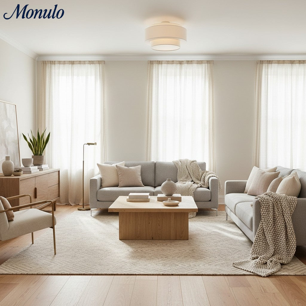 Dumora Tiered Fabric Ceiling Light – Soft Diffused Illumination for Hotels and Residential Interiors