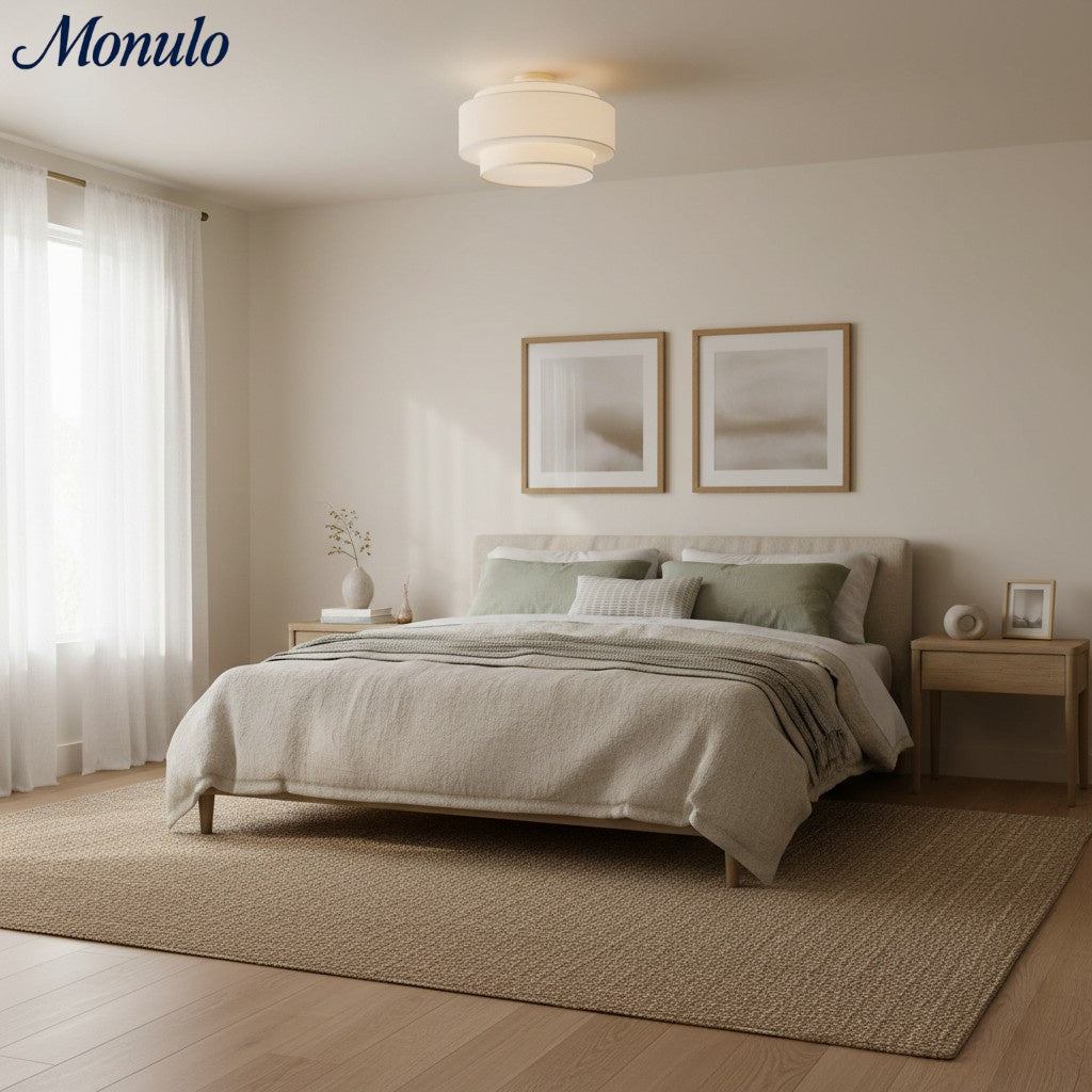 Dumora Tiered Fabric Ceiling Light – Soft Diffused Illumination for Hotels and Residential Interiors