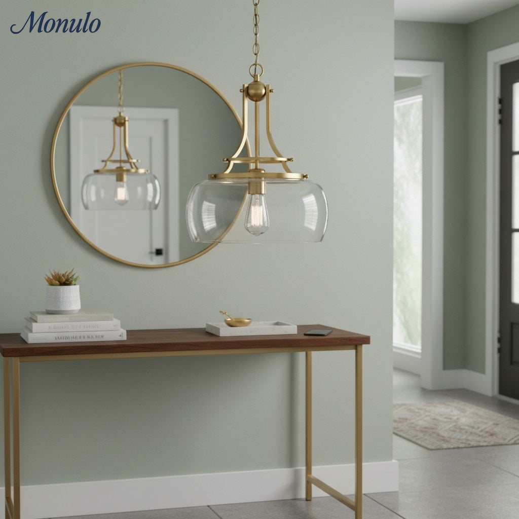 Lirra Classic Glass Dome Pendant – Timeless Pendant Light for Kitchens and Hallways