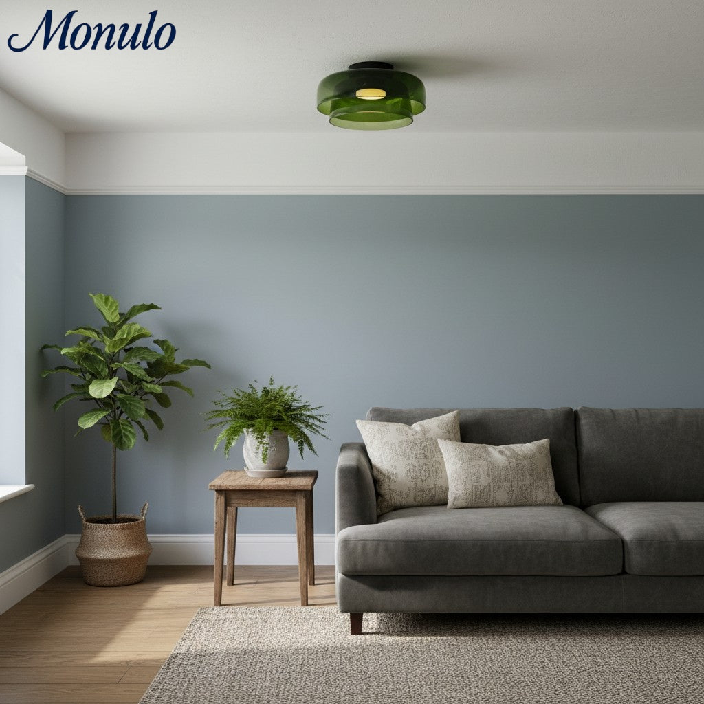 Verdoma Applique Plafonnier en Verre Multicouche Sculptural Design Moderne Scandinave pour Espaces de Vie