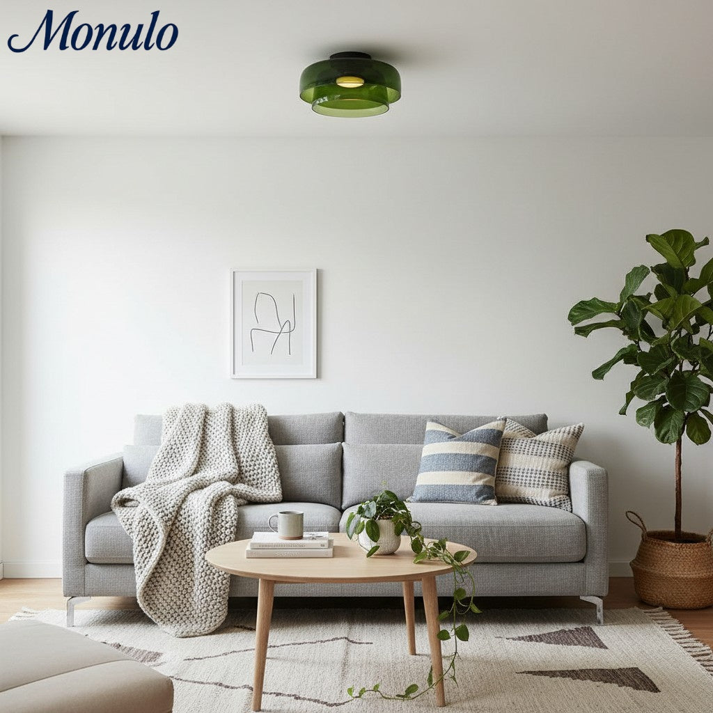 Verdoma Applique Plafonnier en Verre Multicouche Sculptural Design Moderne Scandinave pour Espaces de Vie