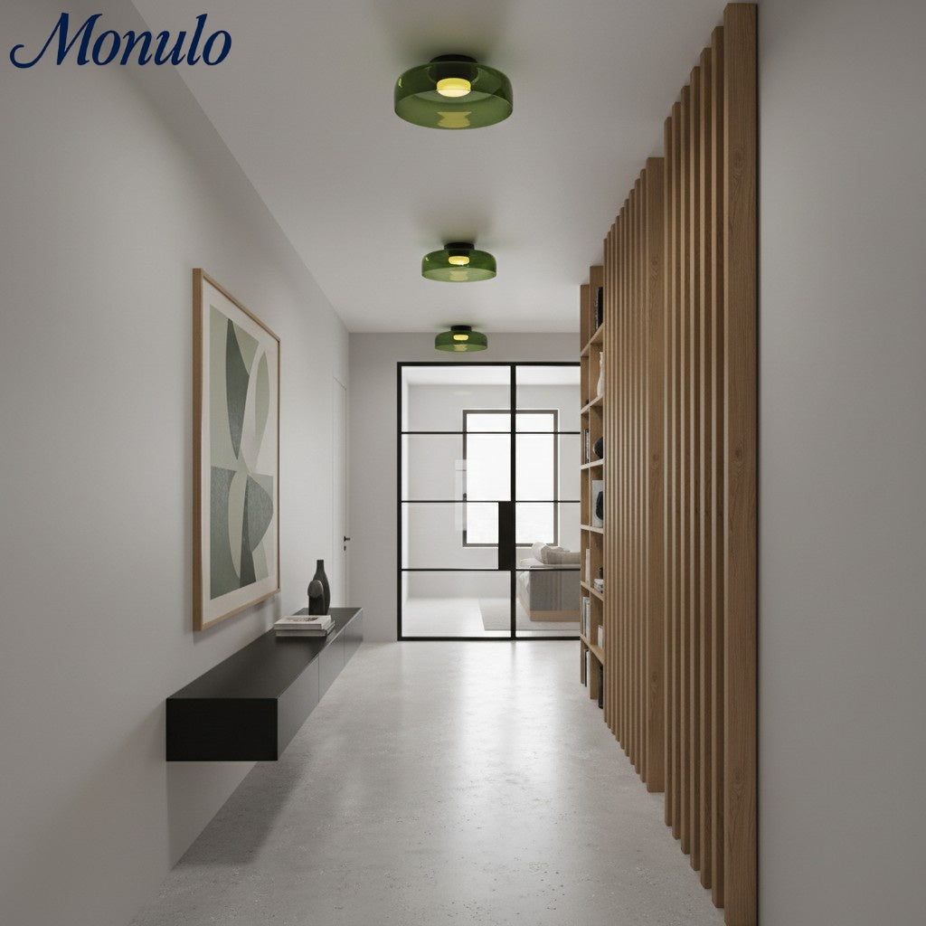 Verdoma Applique Plafonnier en Verre Multicouche Sculptural Design Moderne Scandinave pour Espaces de Vie