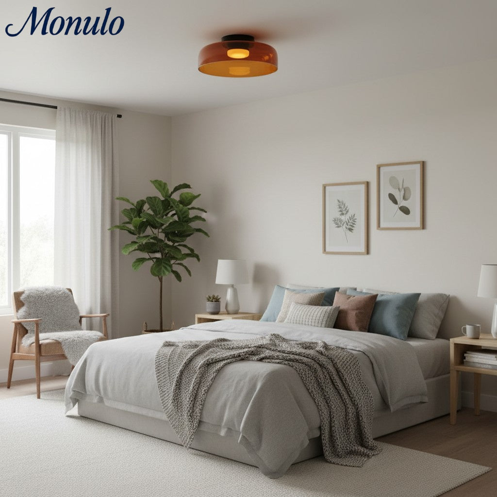 Verdoma Applique Plafonnier en Verre Multicouche Sculptural Design Moderne Scandinave pour Espaces de Vie