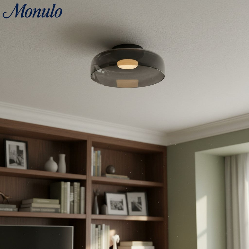 Verdoma Applique Plafonnier en Verre Multicouche Sculptural Design Moderne Scandinave pour Espaces de Vie