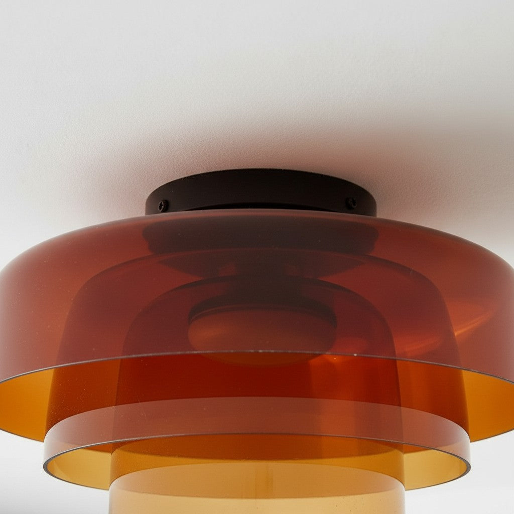 Verdoma Applique Plafonnier en Verre Multicouche Sculptural Design Moderne Scandinave pour Espaces de Vie