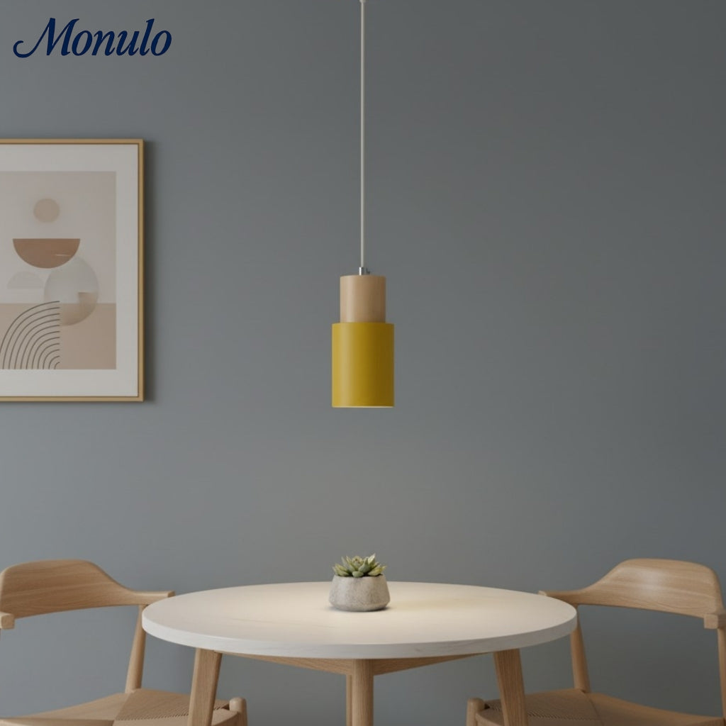 Lámpara colgante cilíndrica Verdoma Playful Macaron - Cadena ajustable para iluminación de hogar y cafetería