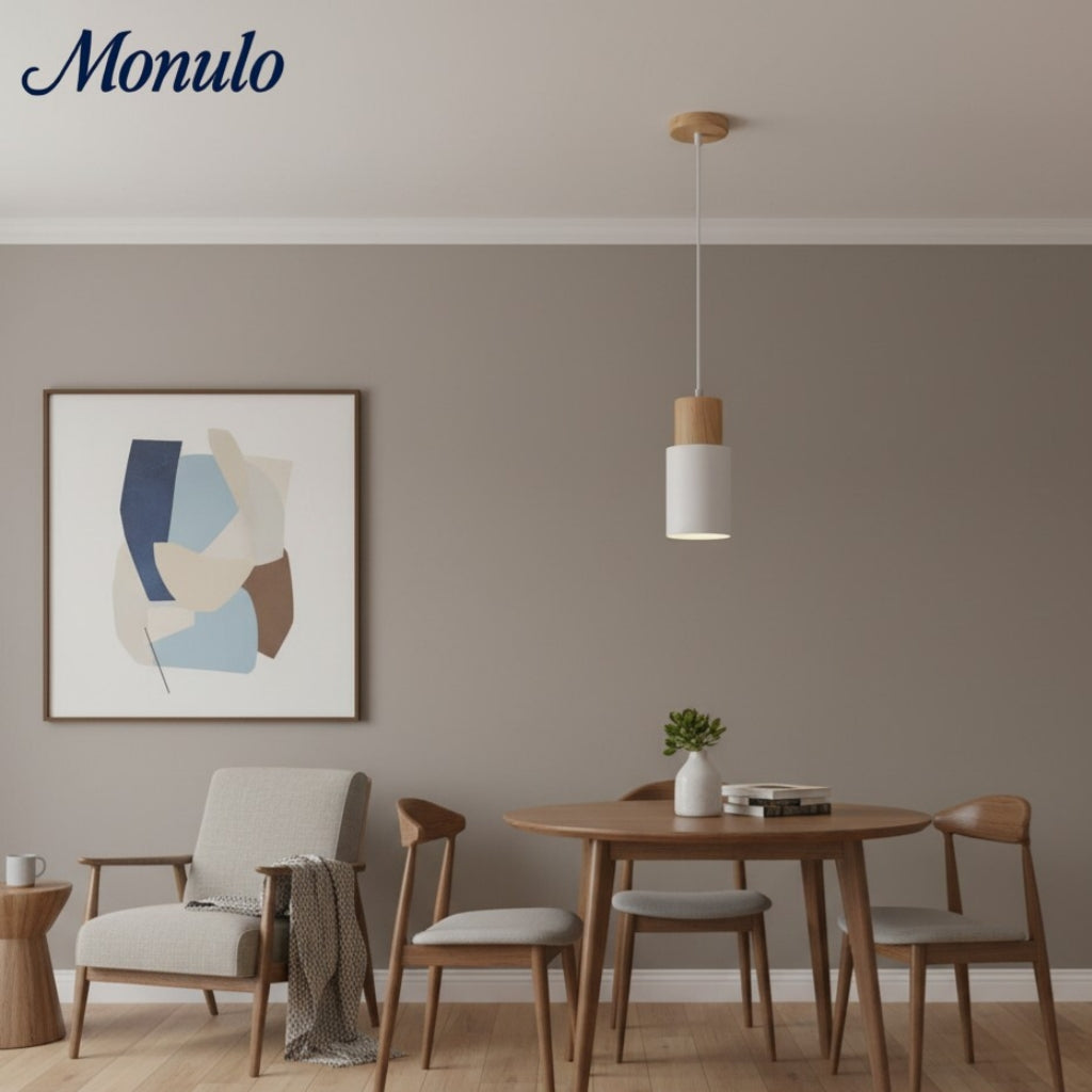 Lámpara colgante cilíndrica Verdoma Playful Macaron - Cadena ajustable para iluminación de hogar y cafetería