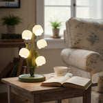 Load image into Gallery viewer, Verdoma Bell Orchid Elegant Table Lamp with Artistic Shade for Bedroom