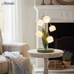 Load image into Gallery viewer, Verdoma Bell Orchid Elegant Table Lamp with Artistic Shade for Bedroom