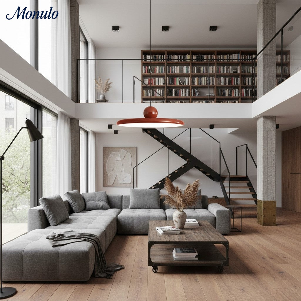 Verdoma Disc and Orb Pendant Light - Nordic Style Hanging Light for Kitchen Islands and Dining Rooms