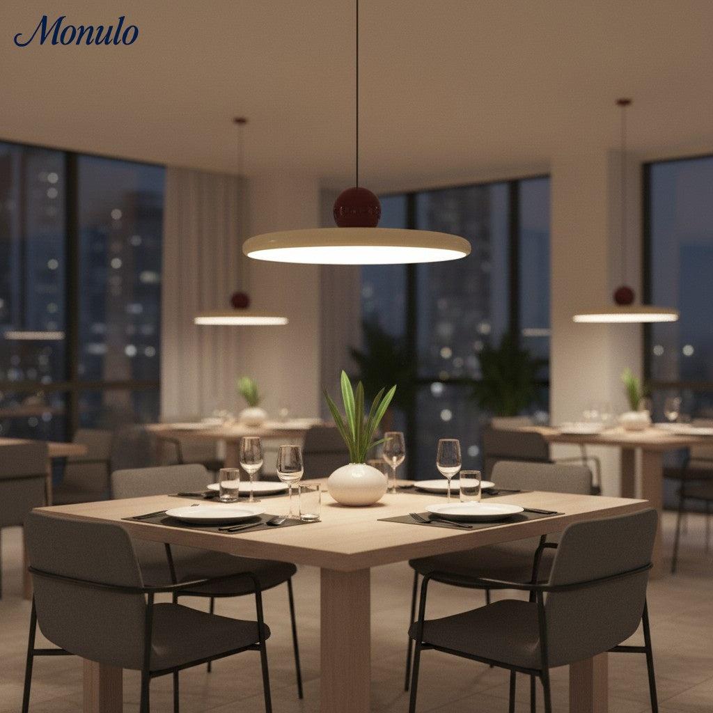 Verdoma Disc and Orb Pendant Light - Nordic Style Hanging Light for Kitchen Islands and Dining Rooms