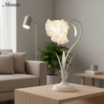 Load image into Gallery viewer, Verdoma Lily Flower Adjustable Table Lamp with Elegant Floral Shade for Bedroom and Living Room