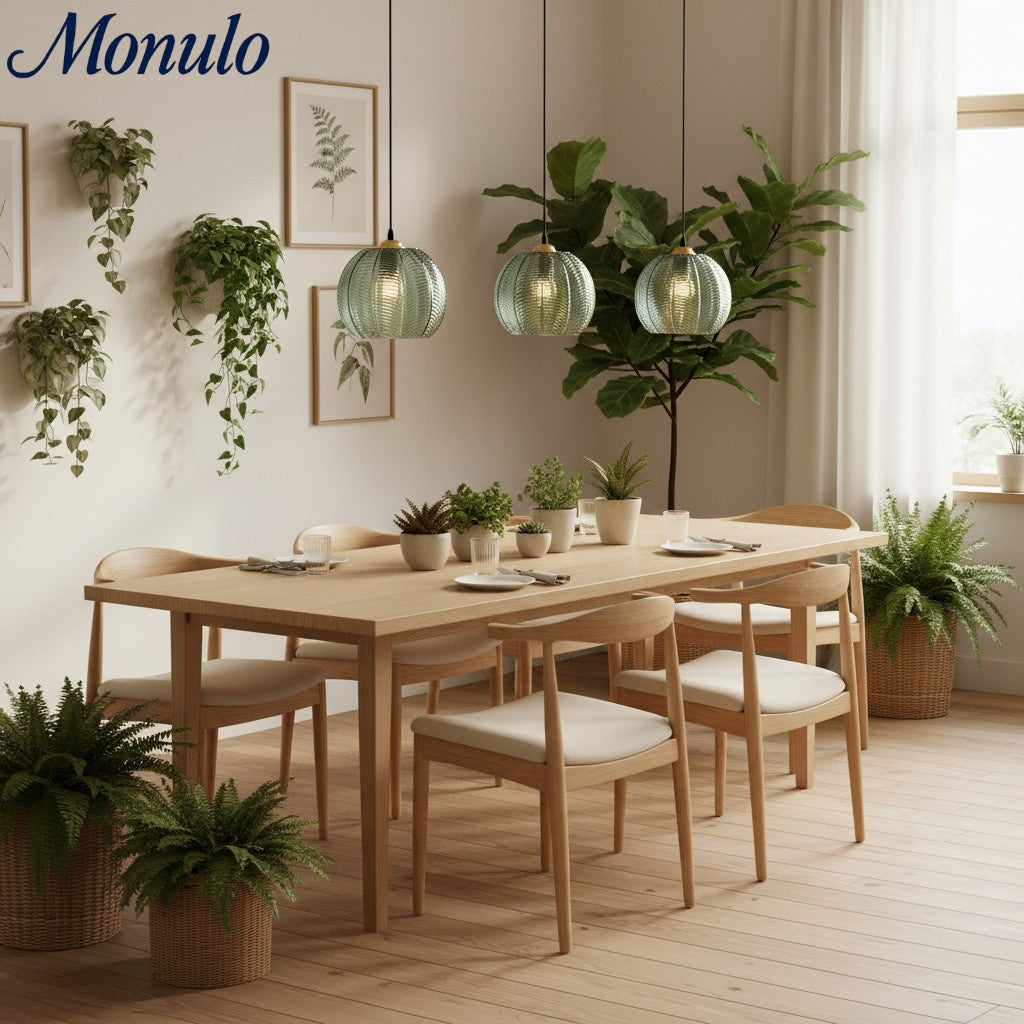 Verdoma Tropical Boho Decorative Glass Pendant Light for Entryway or Hallway