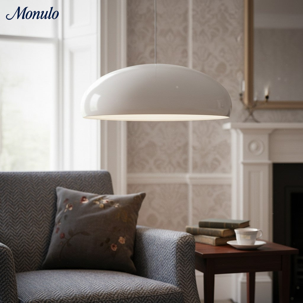 Verdoma Sleek Modern Metal Bowl Pendant Light for Bedrooms and Hallways